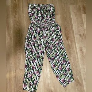Floral Tube top Jumpsuit 2xL